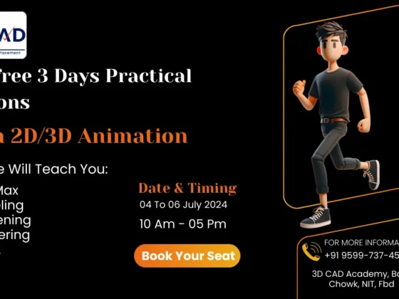 Join 3 Days Free Animation Session Classes- Unlock Your Potential in 3D Animation